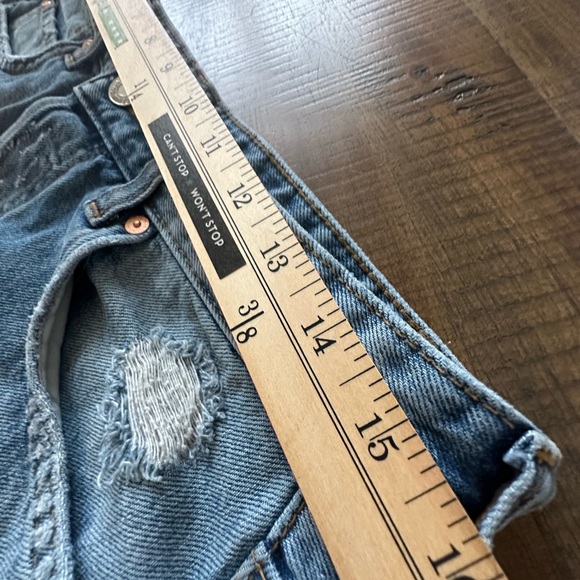 H&M x &Denim, distressed, Jean skirt, size 10 - Picture 7 of 12